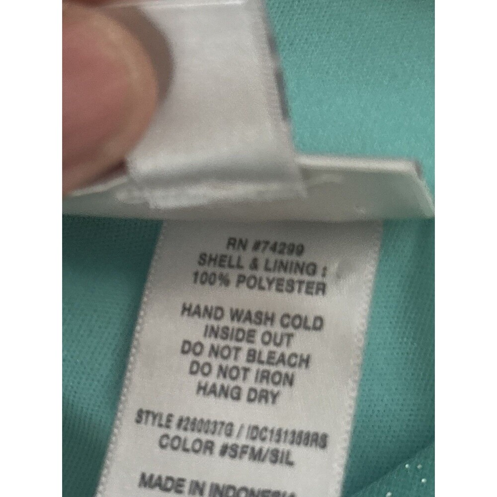 Sweet Storm Mint Green Glitter Maxi Dress Prom Formal Party Sleeveless SZ Large - Picture 11 of 16